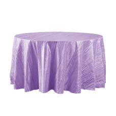 Crinkle Taffeta 117" Round  Tablecloth Lavender