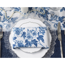 Floral Garden Polyester Napkin Blue