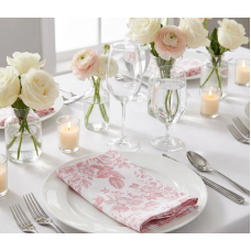 Floral Garden Polyester Napkin Dusty Rose/Mauve
