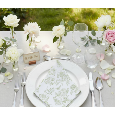 Floral Garden Polyester Napkin Sage Green