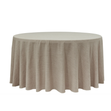 Tablecloth Premium Panama 132" Round Beige	