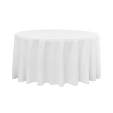 Tablecloth Premium Panama 132" Round White	