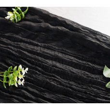 Premium Cheesecloth Table Runner 16FT x 25" Black