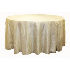 Crinkle Taffeta 132" Round Tablecloth Ivory