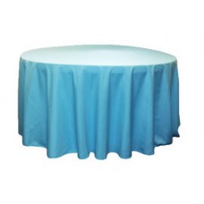 Polyester 108" Round Tablecloth  Aqua Blue