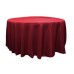 Polyester 132" Round Tablecloth Burgundy