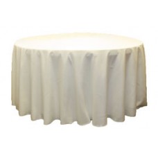 Polyester 108" Round Tablecloth Beige