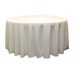 Polyester 108" Round Tablecloth Light Ivory/Off White