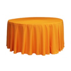 Polyester 120" Round Tablecloth Orange