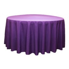 Polyester 108" Round Tablecloth Purple