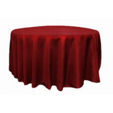 Polyester 120" Round Tablecloth Apple Red