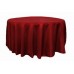 Polyester 120" Round Tablecloth Apple Red