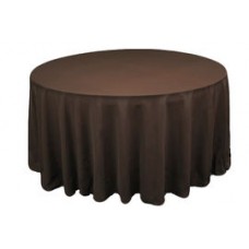 Polyester 120" Round Tablecloth Chocolate