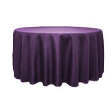 Polyester 120" Round Tablecloth Eggplant/Plum