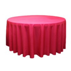 Polyester 120" Round Tablecloth Fuchsia