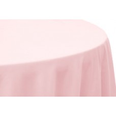 Polyester 120" Round Tablecloth Light Pink