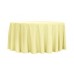 Polyester 120" Round Tablecloth Light Yellow