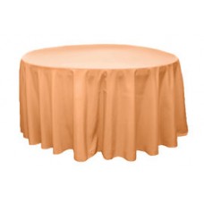 Polyester 120" Round Tablecloth Peach