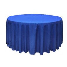 Polyester 120" Round Tablecloth Royal Blue