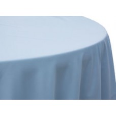 Polyester 132" Round Tablecloth Baby Blue