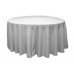 Polyester 132" Round Tablecloth - Silver