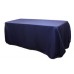 Polyester 90"x132" Rectangular Tablecloth Navy Blue