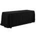 Polyester 90"x156" Rectangular Tablecloth Black