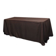 Polyester 90"x156" Rectangular Tablecloth Chocolate