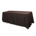 Polyester 90"x156" Rectangular Tablecloth Chocolate