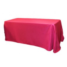 Polyester 90"x156" Rectangular Tablecloth Fuchsia