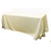 Polyester 90"x156" Rectangular Tablecloth Beige