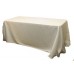 Polyester 90"x156" Rectangular Tablecloth Light Ivory/Off White