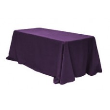 Polyester 90"x156" Rectangular Tablecloth Plum/Eggplant