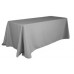 Polyester 90"x156" Rectangular Tablecloth Silver