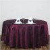 Crinkle Taffeta 117" Round Tablecloth Burgundy