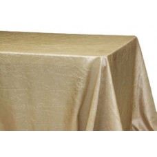 Crinkle Taffeta 90"x132" Rectangular Tablecloth Champagne