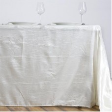 Crinkle Taffeta 90x132" rectangular tablecloth Ivory