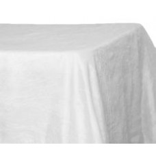 Crinkle Taffeta 90"x156" Rectangular Tablecloth White