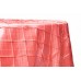 Pintuck 120" Round Tablecloth Coral