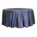 Pintuck 120" Round Tablecloth Navy Blue