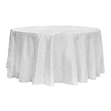 Pintuck 132" Round Tablecloth White