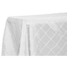 Pintuck 90x156" rectangular tablecloth White