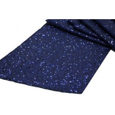 Sequin Runner 12" X 108" Navy Blue