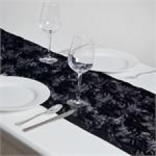 Rossette Runner  14" x 108" Black