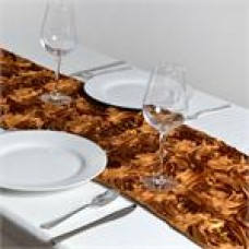 Rossette Runner  14" x 108" Gold