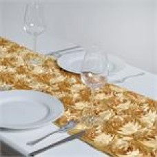 Rossette Runner  14" x 108" Champagne