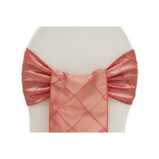 Pintuck Chair Sashes Coral