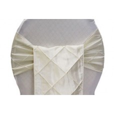 Pintuck Chair Sashes Ivory