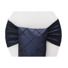 Pintuck Chair Sashes Navy Blue