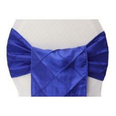 Pintuck Chair Sashes Royal Blue